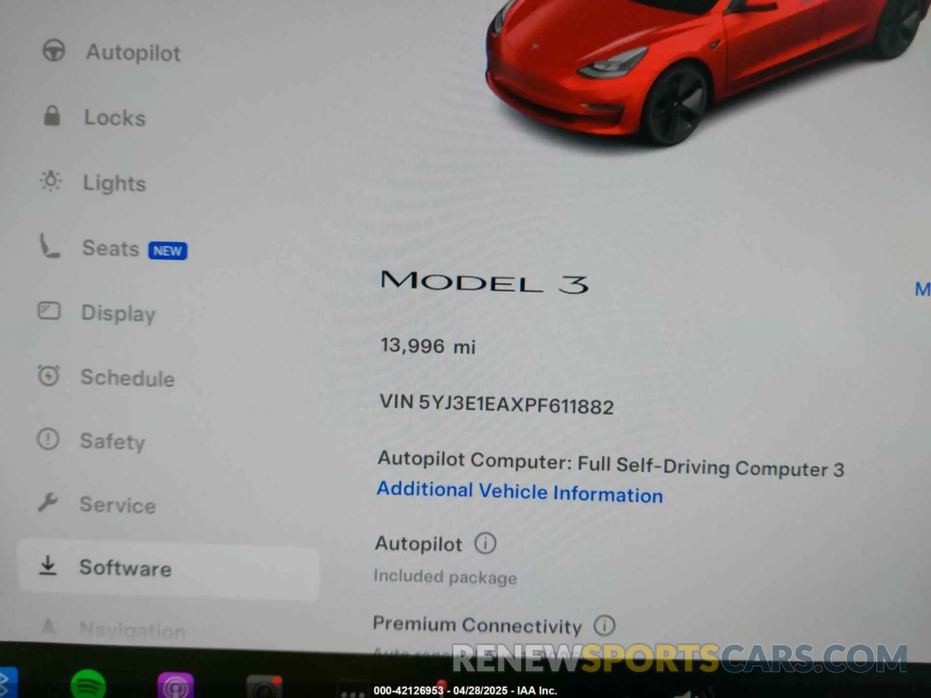 7 fotografías del automóvil dañado 5YJ3E1EAXPF611882 TESLA MODEL 3 2023