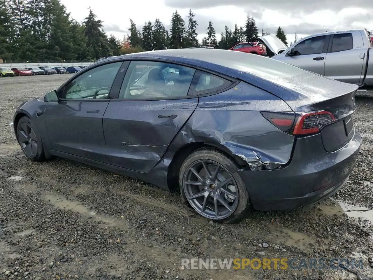 2 fotografías del automóvil dañado 5YJ3E1EAXPF644350 TESLA MODEL 3 2023