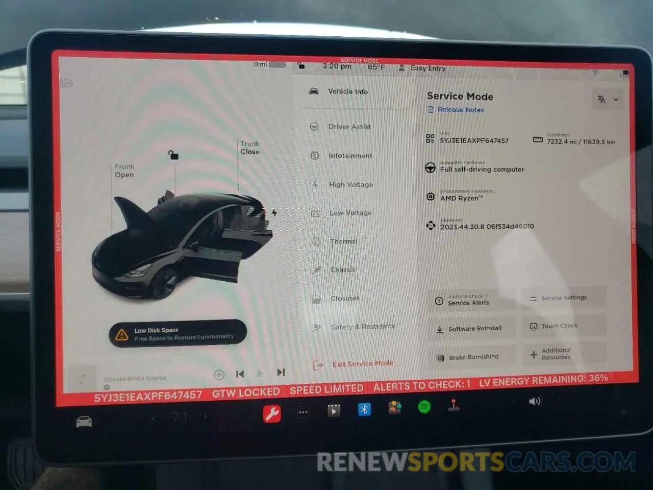 9 fotografías del automóvil dañado 5YJ3E1EAXPF647457 TESLA MODEL 3 2023