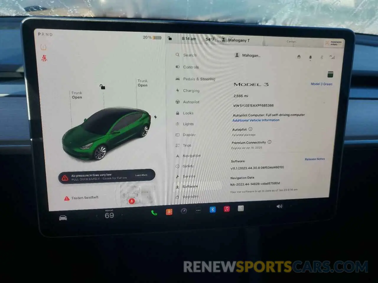 9 fotografías del automóvil dañado 5YJ3E1EAXPF685366 TESLA MODEL 3 2023