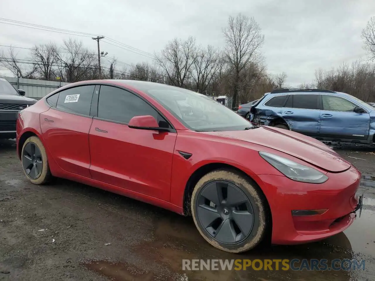 4 fotografías del automóvil dañado 5YJ3E1EAXPF691071 TESLA MODEL 3 2023