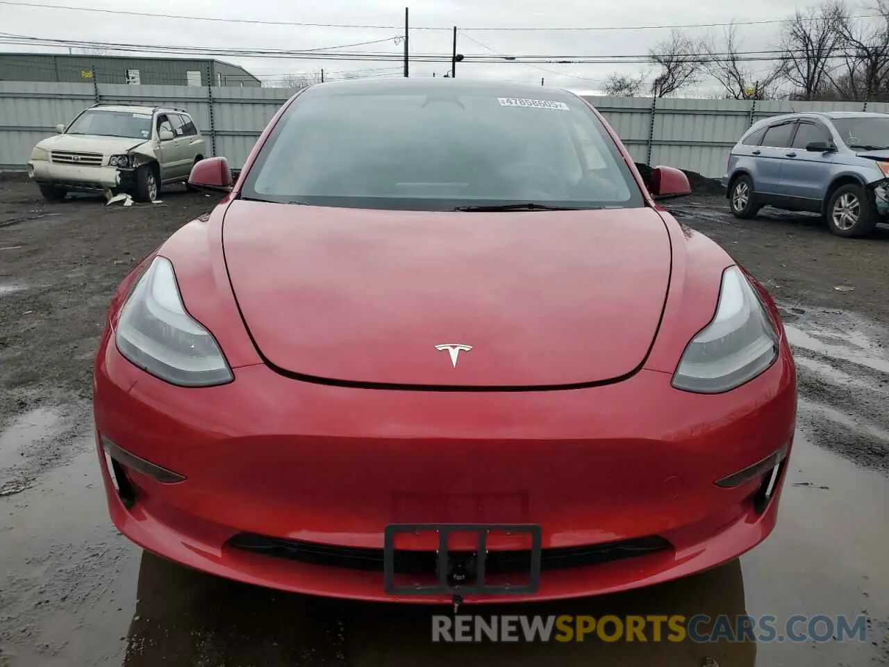5 fotografías del automóvil dañado 5YJ3E1EAXPF691071 TESLA MODEL 3 2023