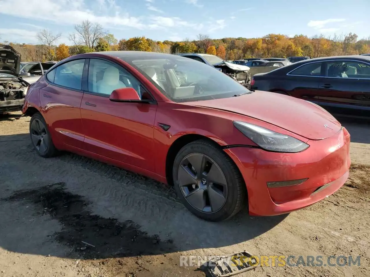 4 fotografías del automóvil dañado 5YJ3E1EAXPF699090 TESLA MODEL 3 2023