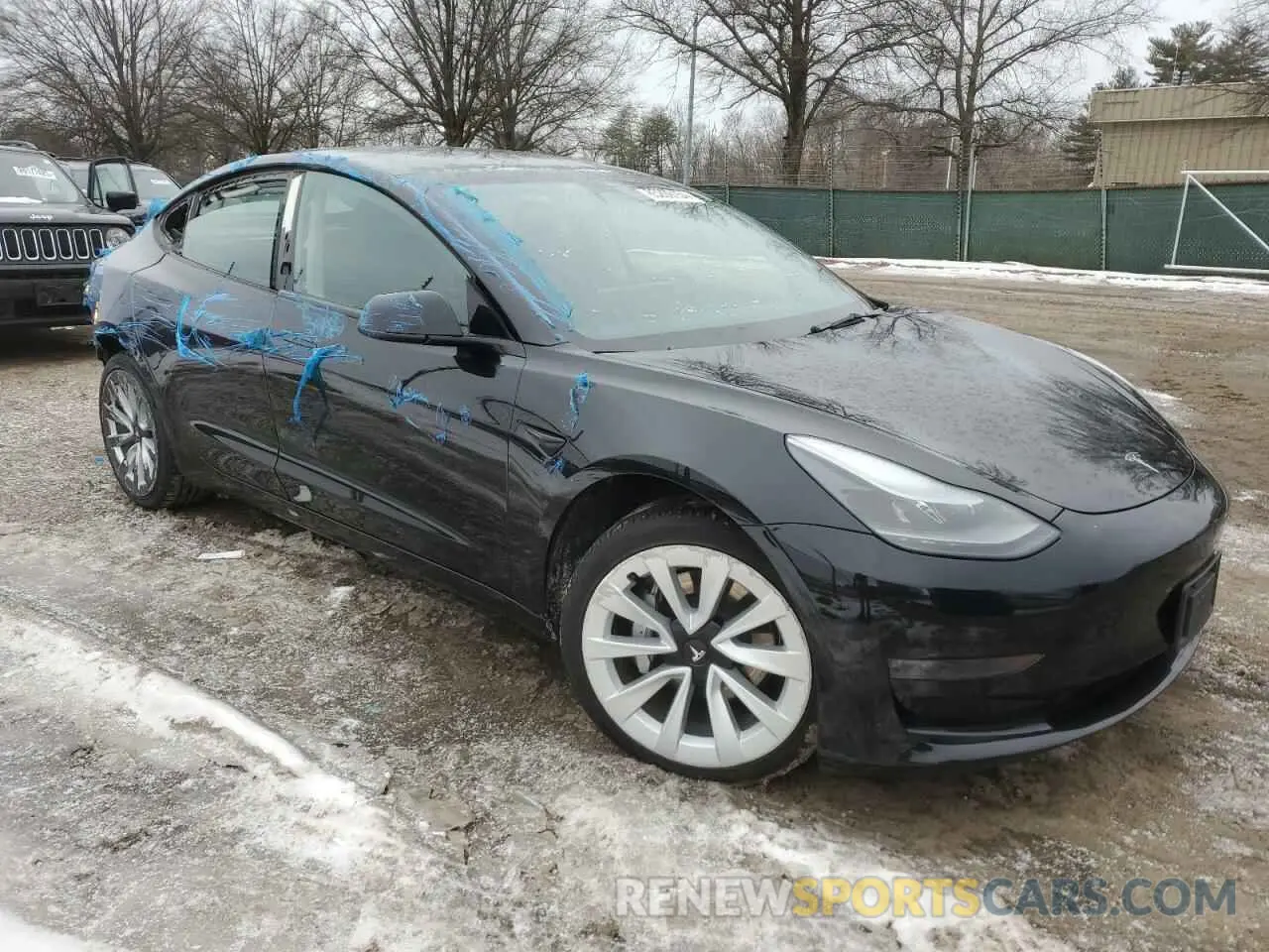 4 fotografías del automóvil dañado 5YJ3E1EB0NF185044 TESLA MODEL 3 2023