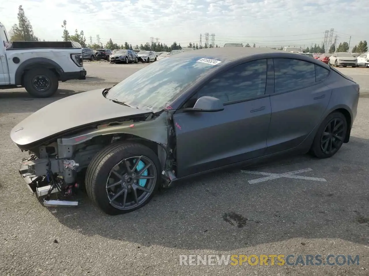 1 fotografías del automóvil dañado 5YJ3E1EB0PF393332 TESLA MODEL 3 2023