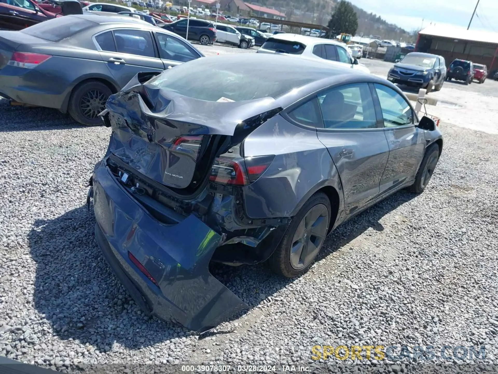 4 fotografías del automóvil dañado 5YJ3E1EB0PF629610 TESLA MODEL 3 2023
