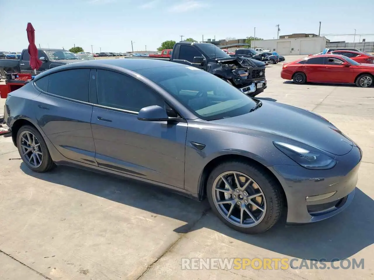 4 fotografías del automóvil dañado 5YJ3E1EB1PF390262 TESLA MODEL 3 2023