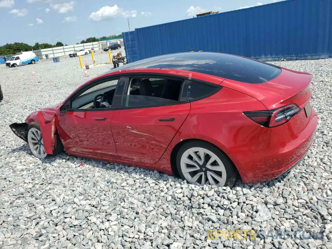 2 fotografías del automóvil dañado 5YJ3E1EB1PF391220 TESLA MODEL 3 2023