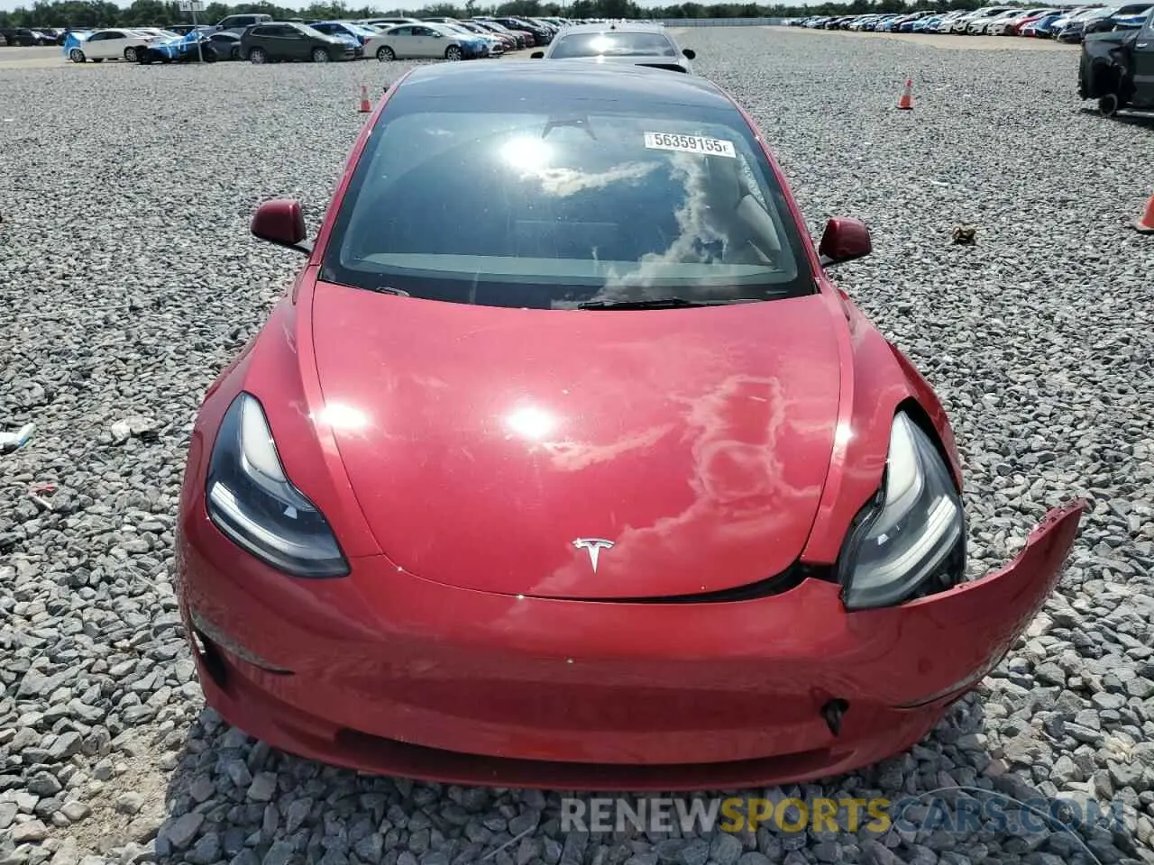 5 fotografías del automóvil dañado 5YJ3E1EB1PF391220 TESLA MODEL 3 2023
