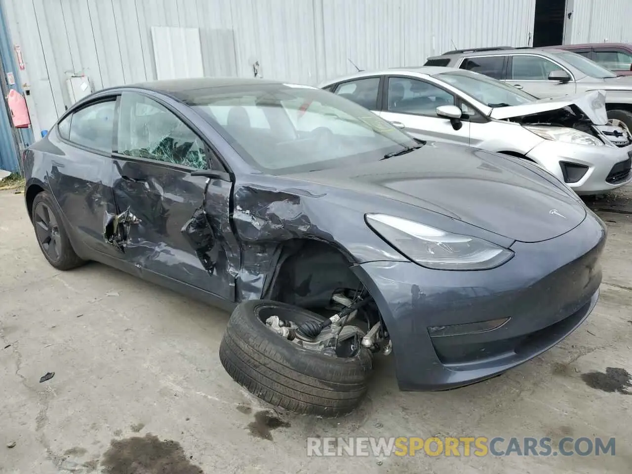 4 fotografías del automóvil dañado 5YJ3E1EB1PF634072 TESLA MODEL 3 2023