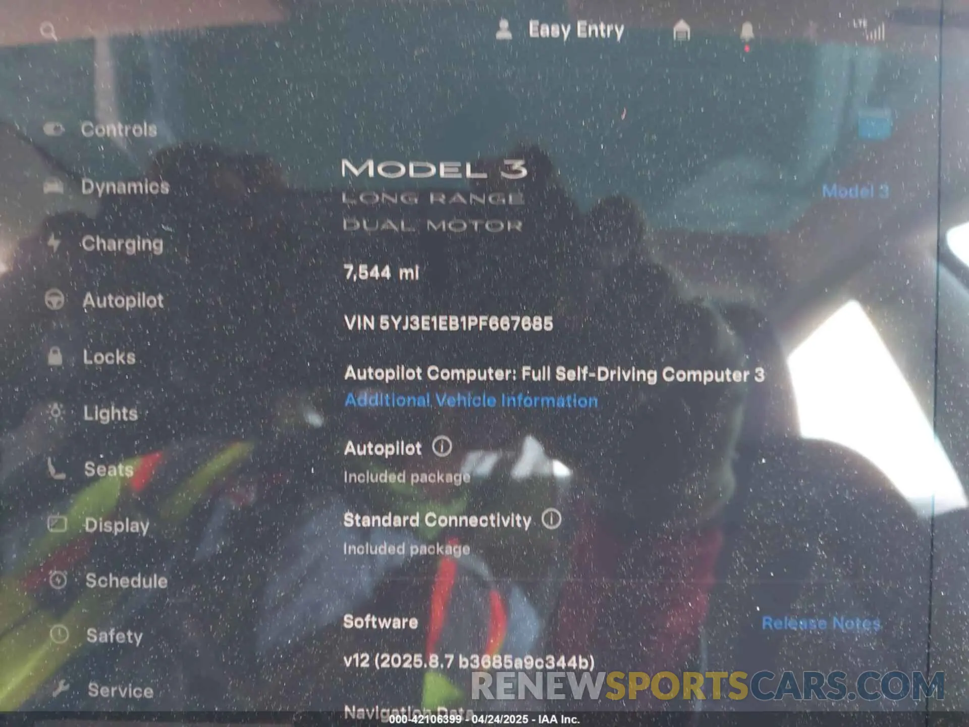 7 fotografías del automóvil dañado 5YJ3E1EB1PF667685 TESLA MODEL 3 2023