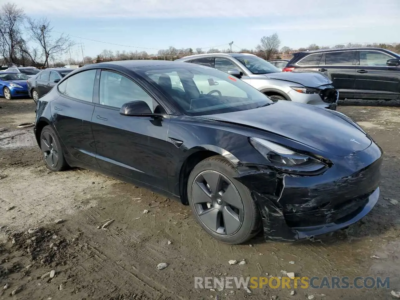 4 fotografías del automóvil dañado 5YJ3E1EB2PF389153 TESLA MODEL 3 2023