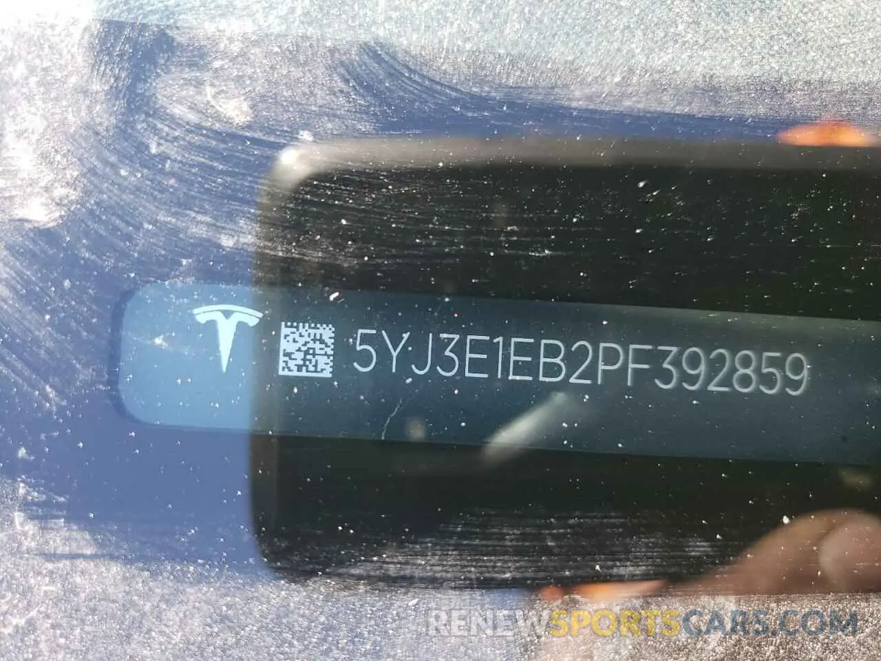 13 fotografías del automóvil dañado 5YJ3E1EB2PF392859 TESLA MODEL 3 2023