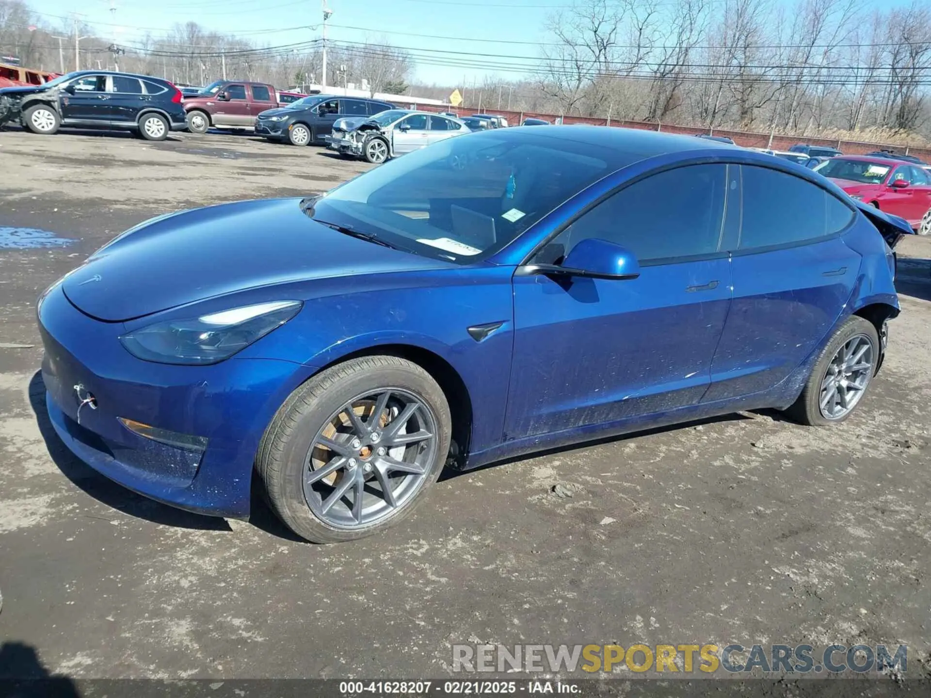 2 fotografías del automóvil dañado 5YJ3E1EB2PF602781 TESLA MODEL 3 2023