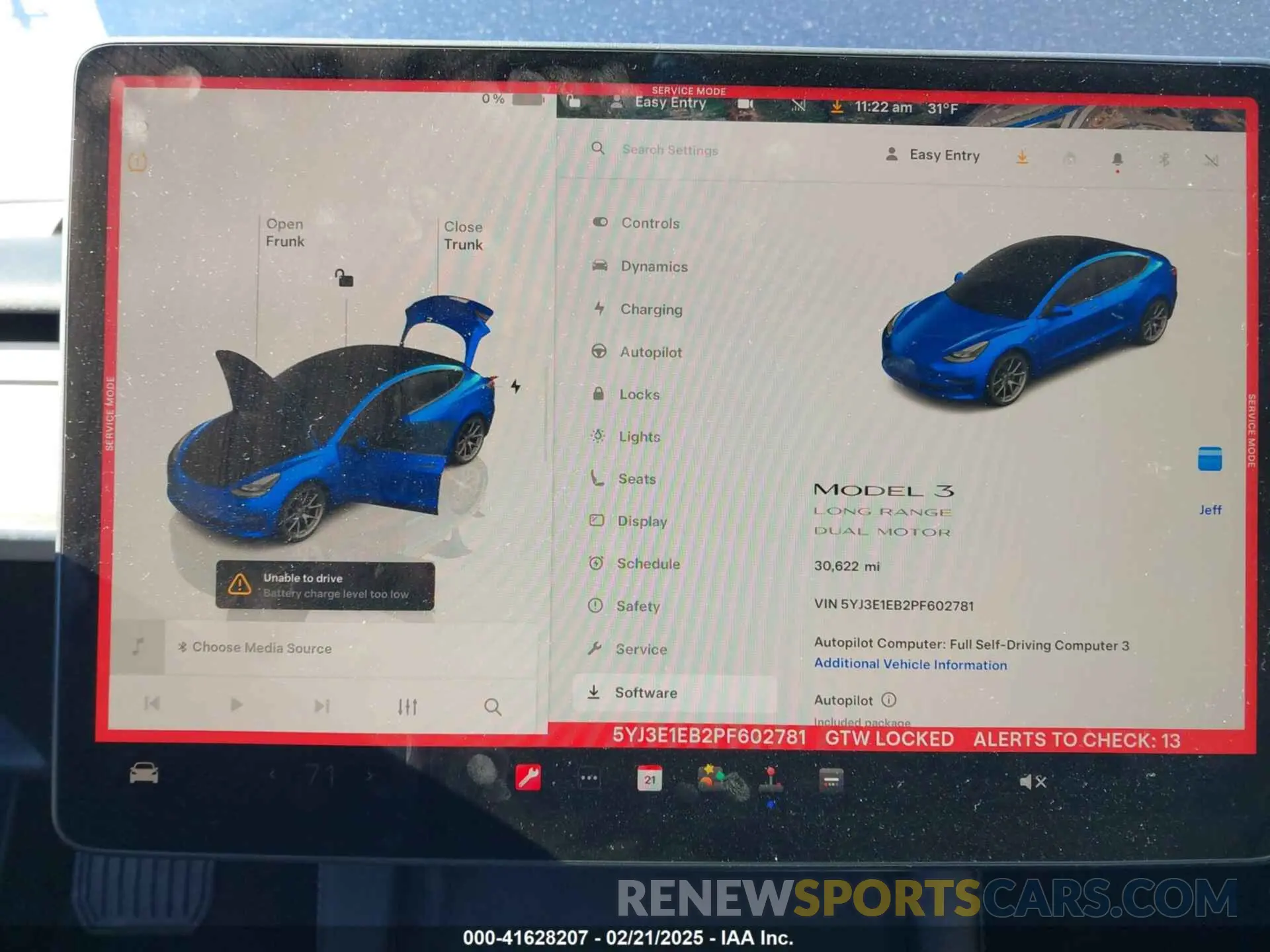 7 fotografías del automóvil dañado 5YJ3E1EB2PF602781 TESLA MODEL 3 2023