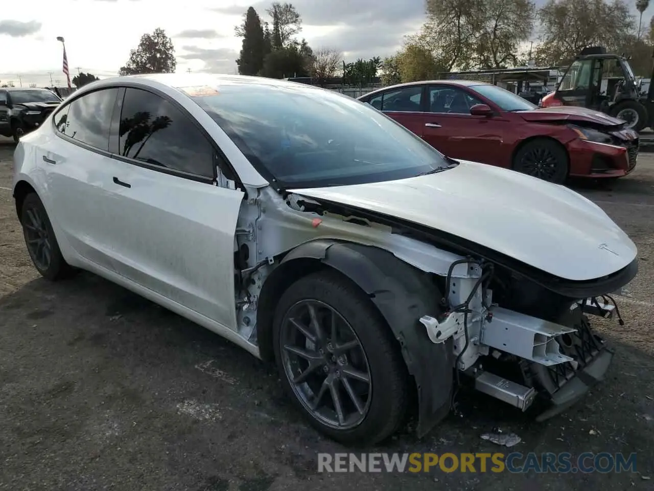 4 fotografías del automóvil dañado 5YJ3E1EB2PF603073 TESLA MODEL 3 2023