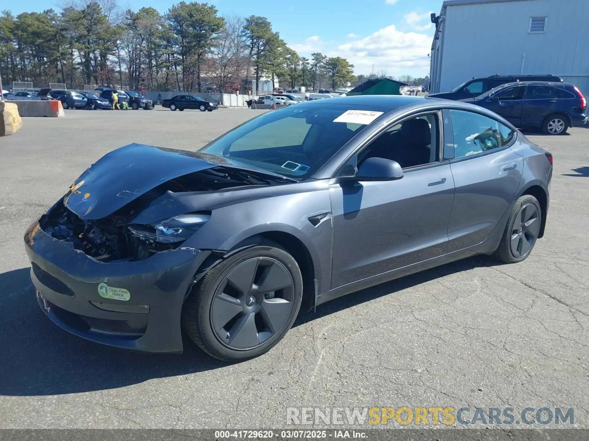 2 fotografías del automóvil dañado 5YJ3E1EB3PF415677 TESLA MODEL 3 2023