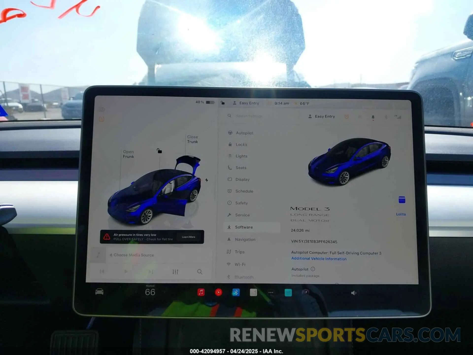 7 fotografías del automóvil dañado 5YJ3E1EB3PF626345 TESLA MODEL 3 2023