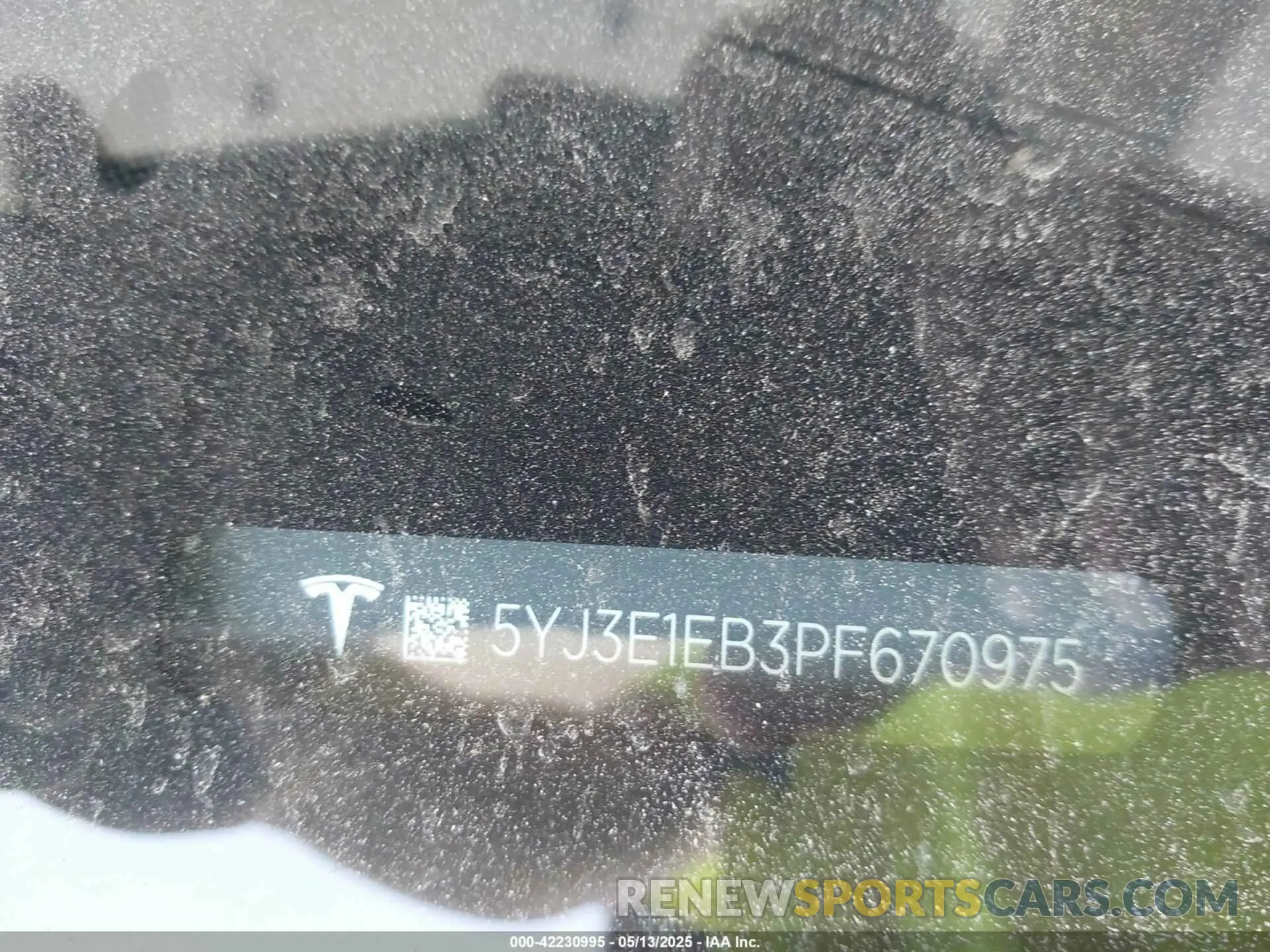 9 fotografías del automóvil dañado 5YJ3E1EB3PF670975 TESLA MODEL 3 2023