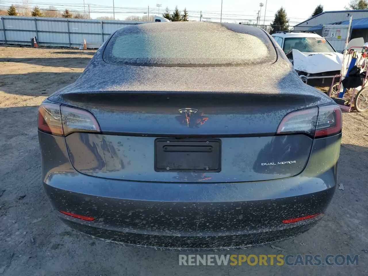 6 fotografías del automóvil dañado 5YJ3E1EB3PF703943 TESLA MODEL 3 2023