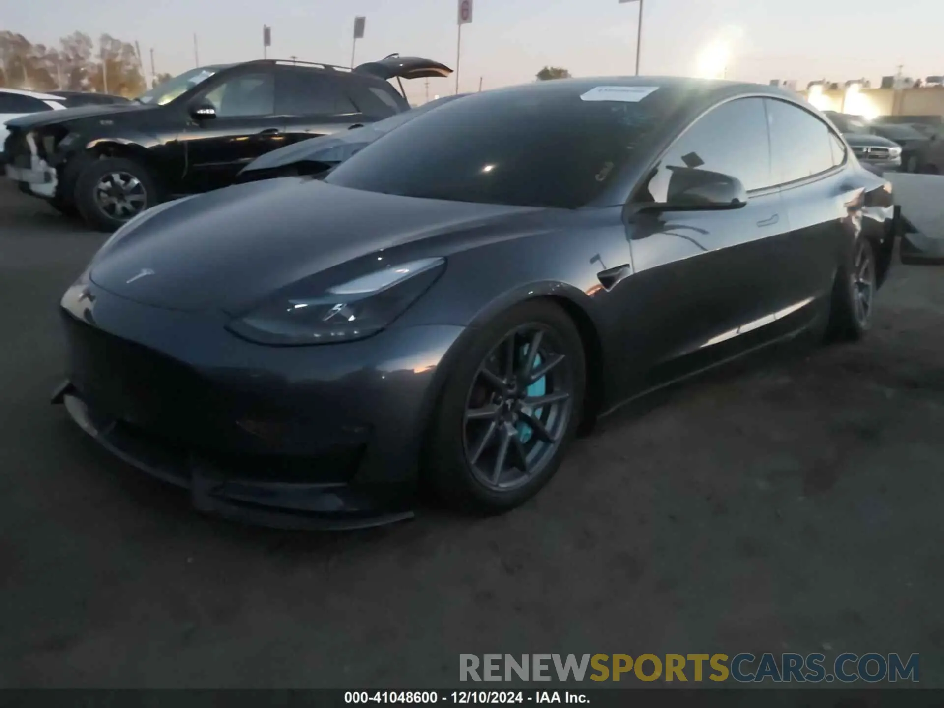 2 fotografías del automóvil dañado 5YJ3E1EB4PF633935 TESLA MODEL 3 2023