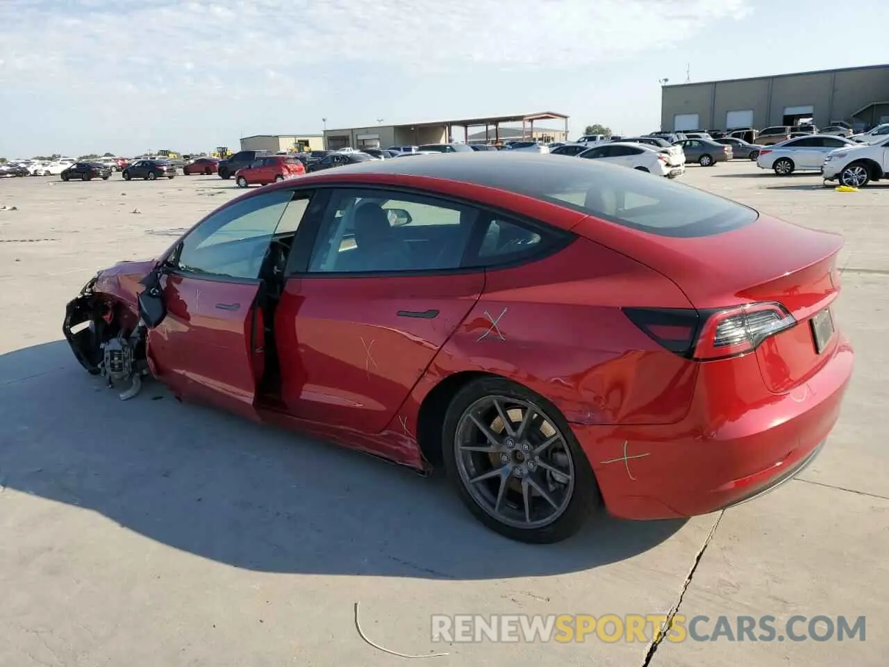 2 fotografías del automóvil dañado 5YJ3E1EB4PF683833 TESLA MODEL 3 2023