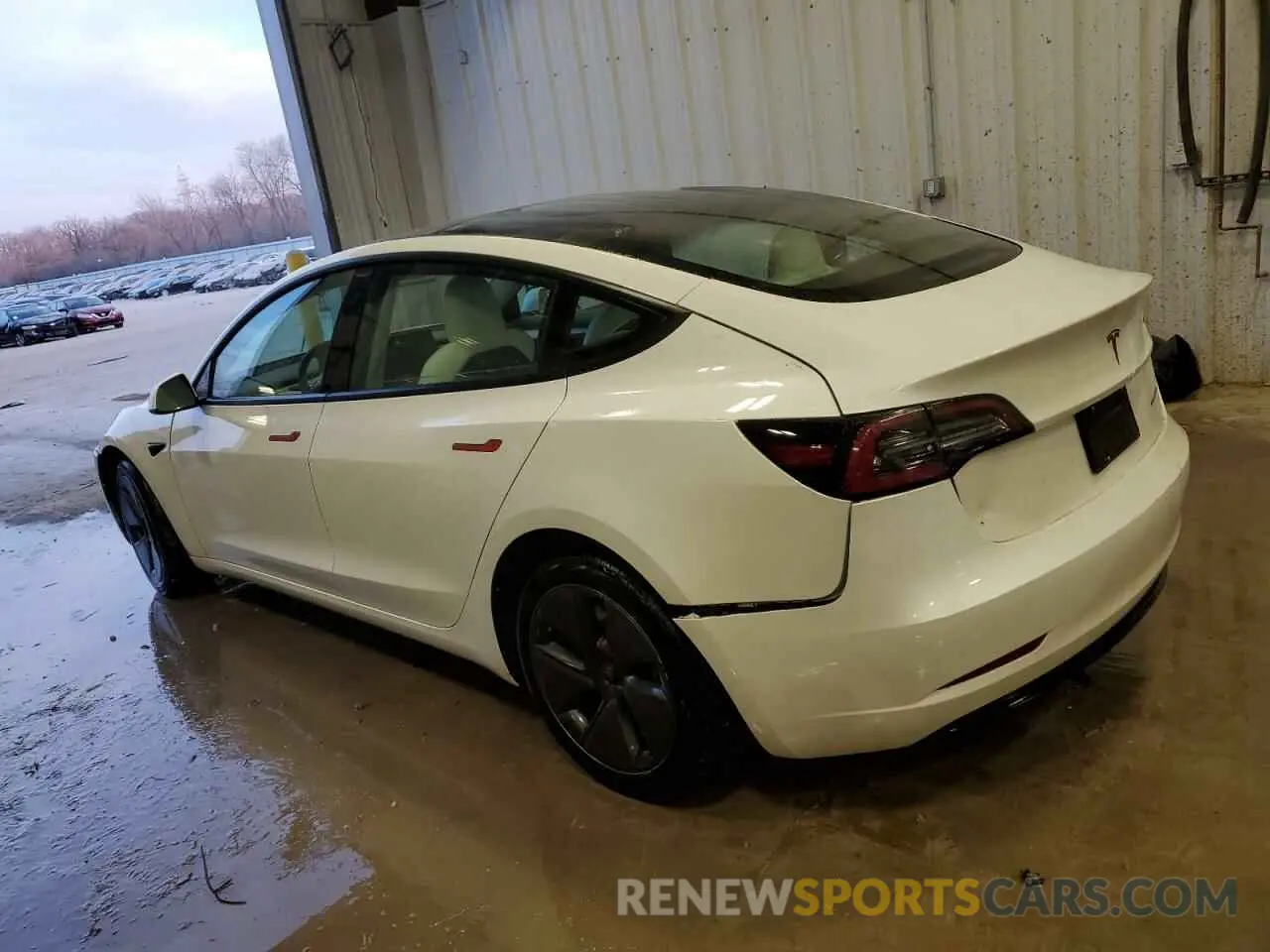 2 fotografías del automóvil dañado 5YJ3E1EB5PF480126 TESLA MODEL 3 2023