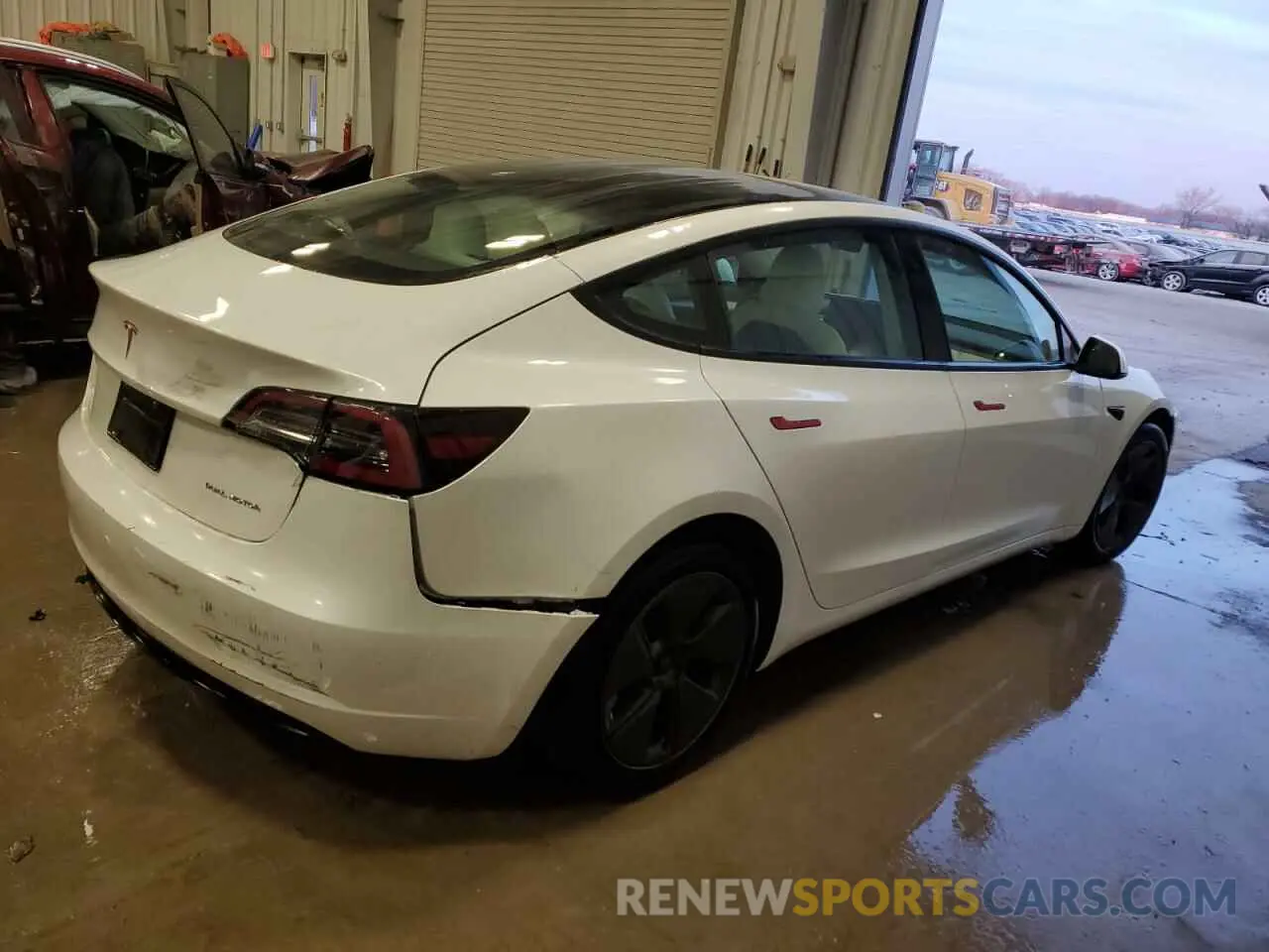 3 fotografías del automóvil dañado 5YJ3E1EB5PF480126 TESLA MODEL 3 2023