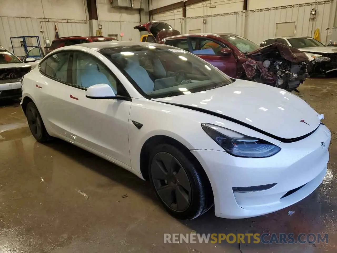 4 fotografías del automóvil dañado 5YJ3E1EB5PF480126 TESLA MODEL 3 2023