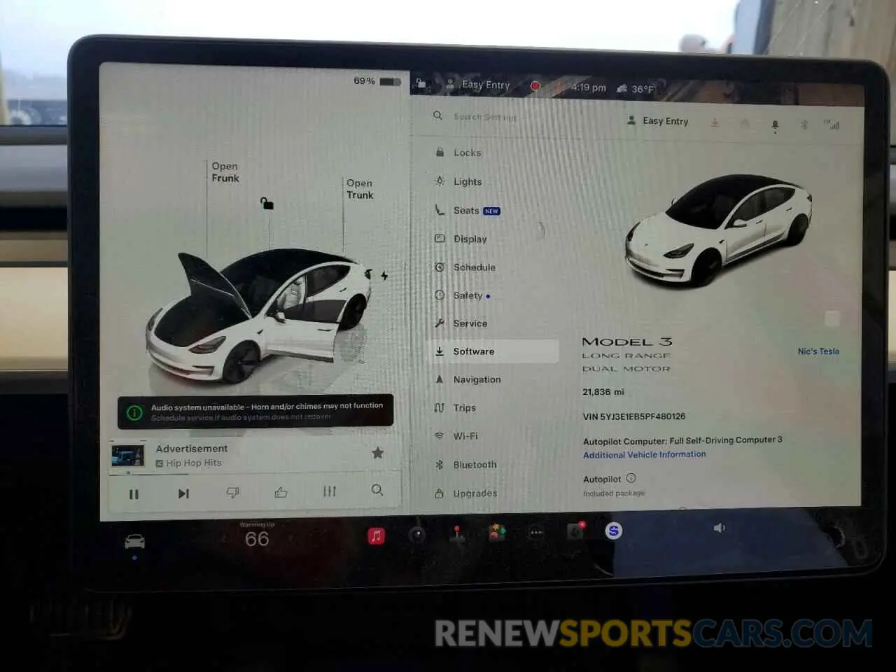 9 fotografías del automóvil dañado 5YJ3E1EB5PF480126 TESLA MODEL 3 2023
