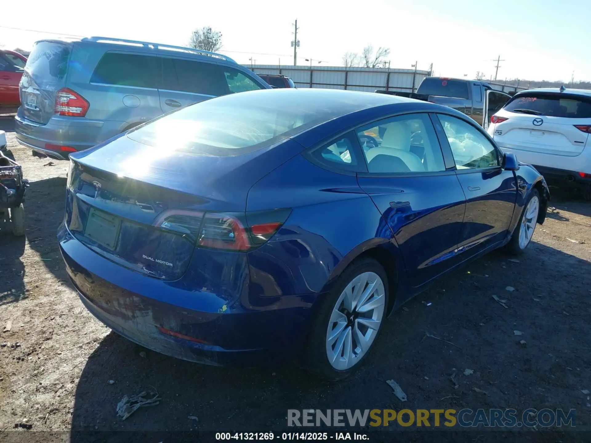 4 fotografías del automóvil dañado 5YJ3E1EB5PF623706 TESLA MODEL 3 2023