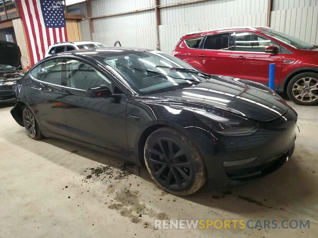 4 fotografías del automóvil dañado 5YJ3E1EB5PF661601 TESLA MODEL 3 2023