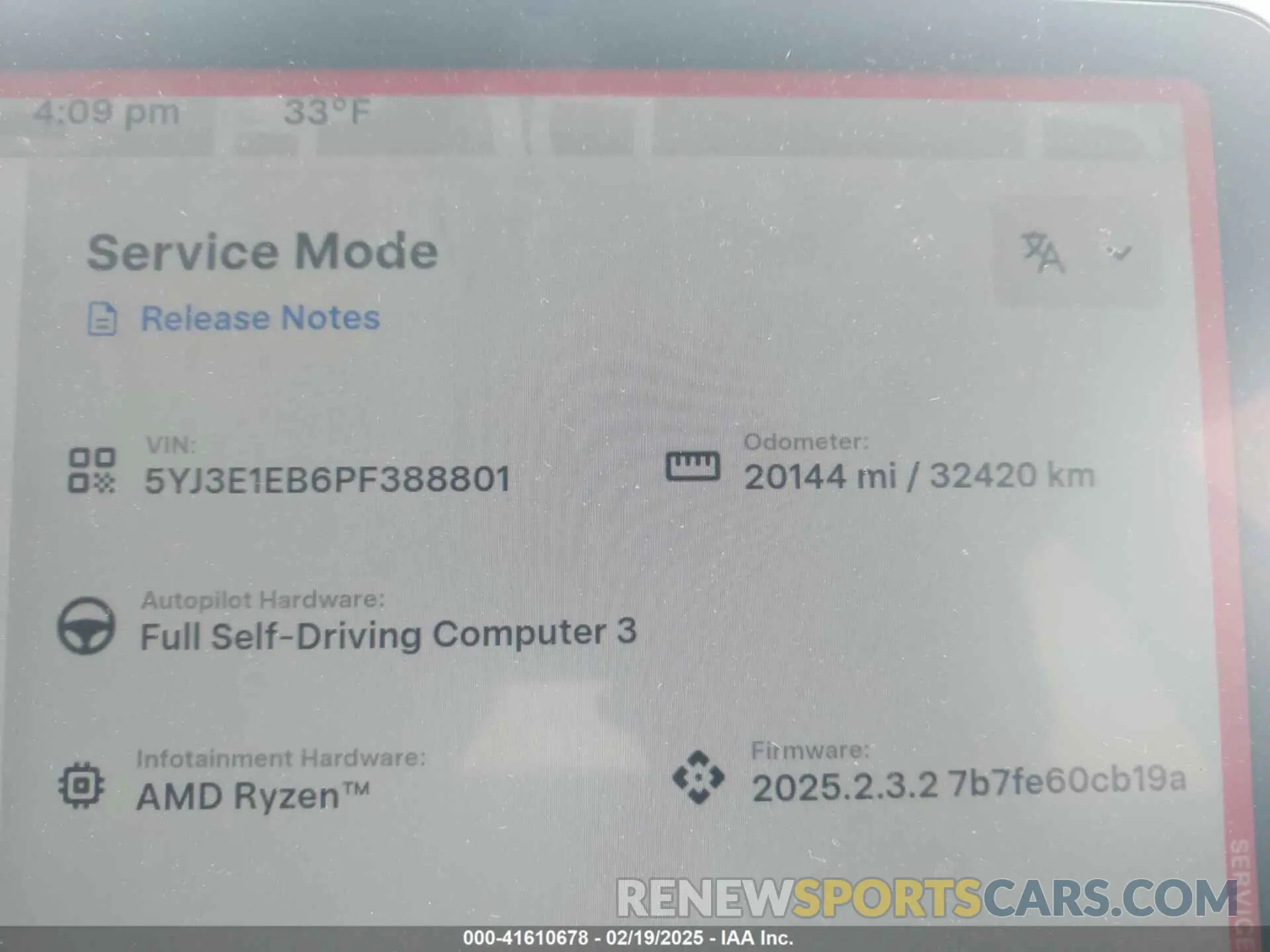 7 fotografías del automóvil dañado 5YJ3E1EB6PF388801 TESLA MODEL 3 2023