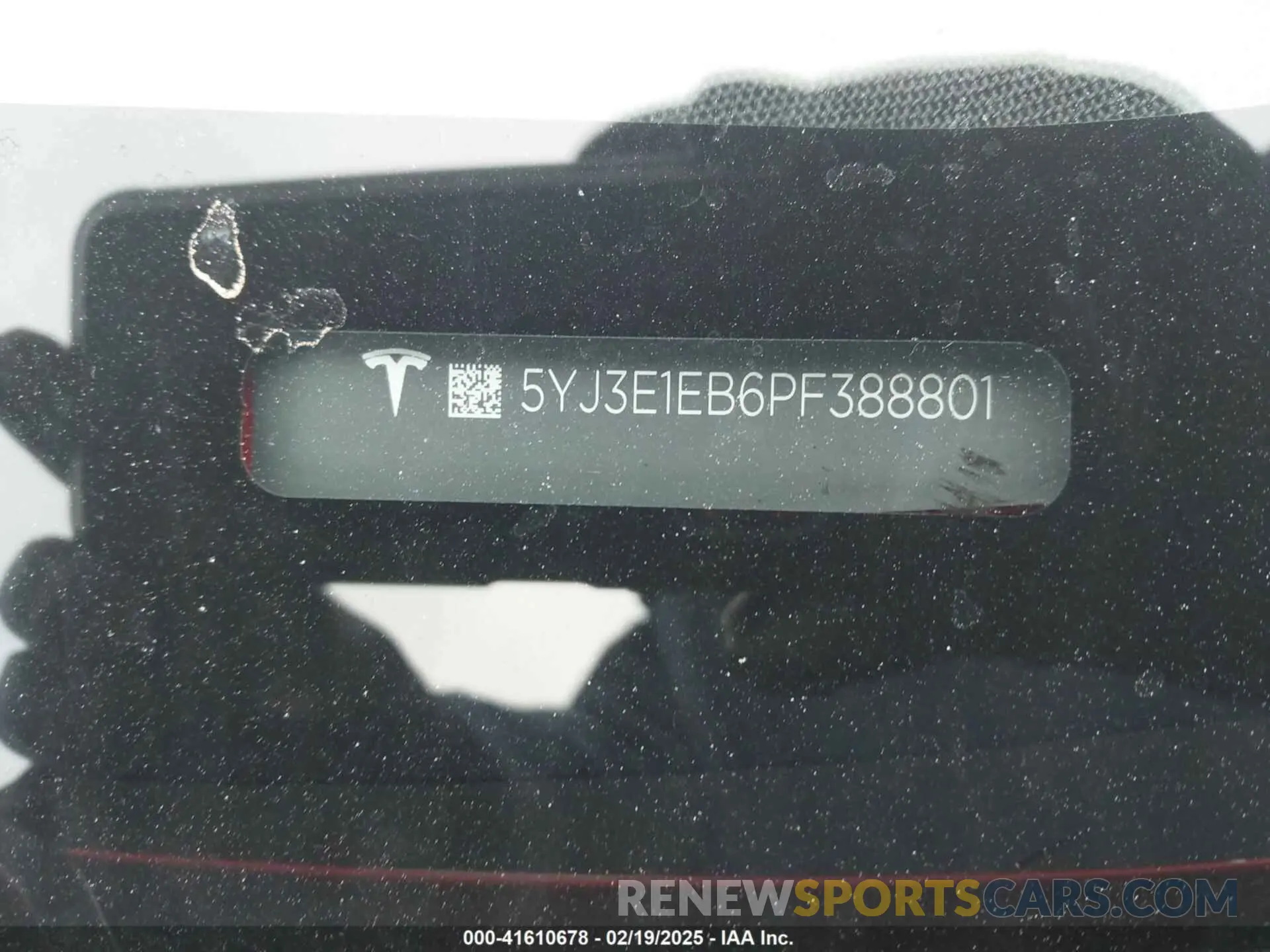 9 fotografías del automóvil dañado 5YJ3E1EB6PF388801 TESLA MODEL 3 2023