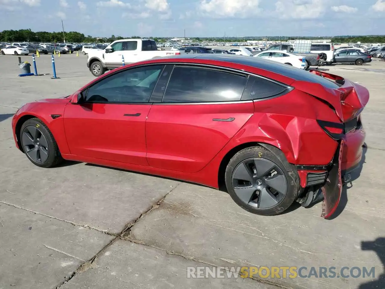 2 fotografías del automóvil dañado 5YJ3E1EB6PF416726 TESLA MODEL 3 2023