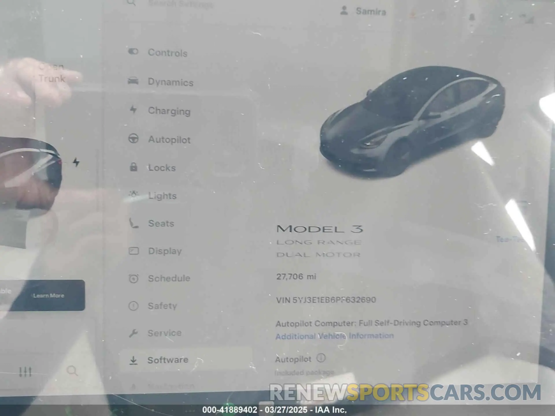 19 fotografías del automóvil dañado 5YJ3E1EB6PF632690 TESLA MODEL 3 2023