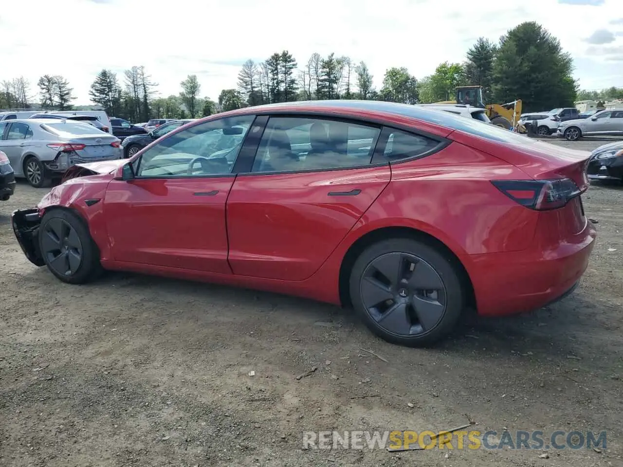 2 fotografías del automóvil dañado 5YJ3E1EB7PF390122 TESLA MODEL 3 2023