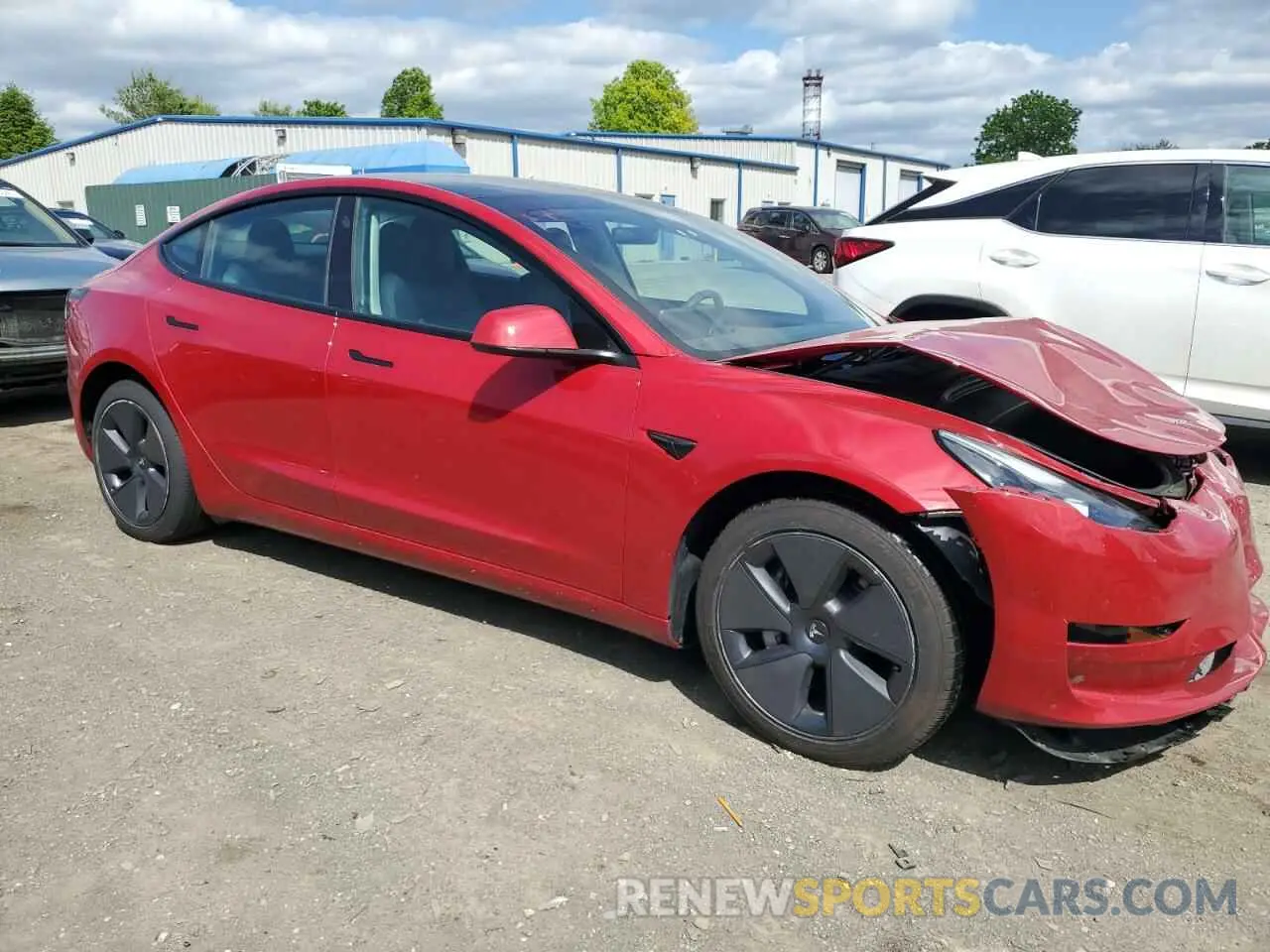 4 fotografías del automóvil dañado 5YJ3E1EB7PF390122 TESLA MODEL 3 2023