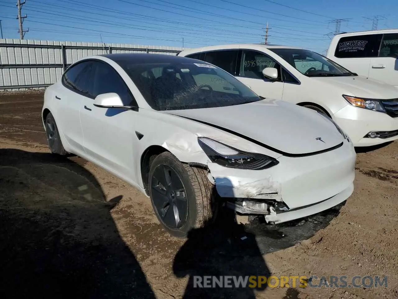 4 fotografías del automóvil dañado 5YJ3E1EB7PF393442 TESLA MODEL 3 2023