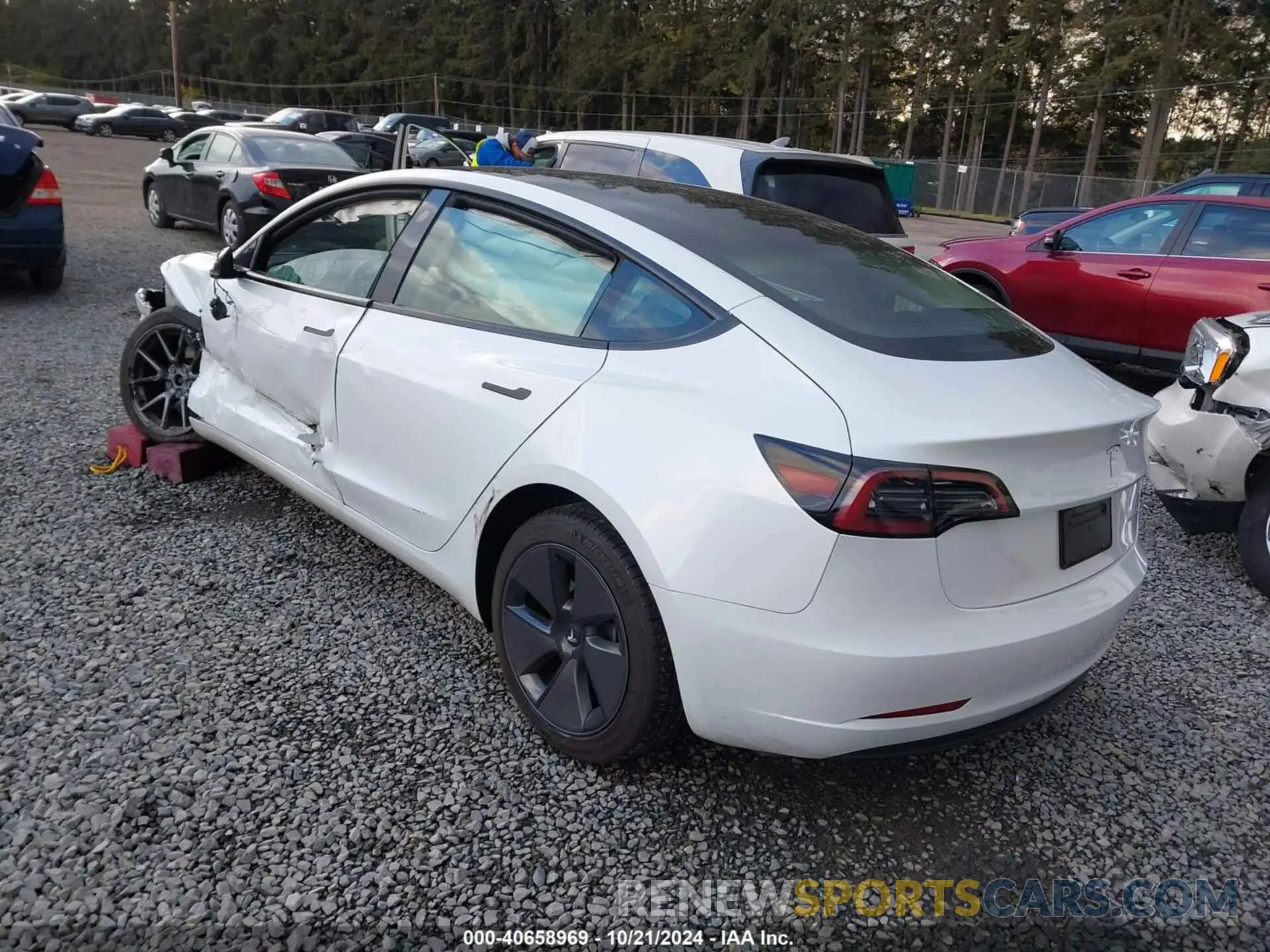 3 fotografías del automóvil dañado 5YJ3E1EB7PF603408 TESLA MODEL 3 2023