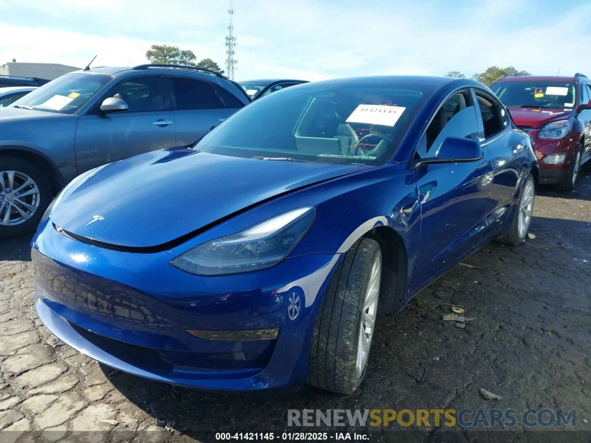 2 fotografías del automóvil dañado 5YJ3E1EB7PF615638 TESLA MODEL 3 2023