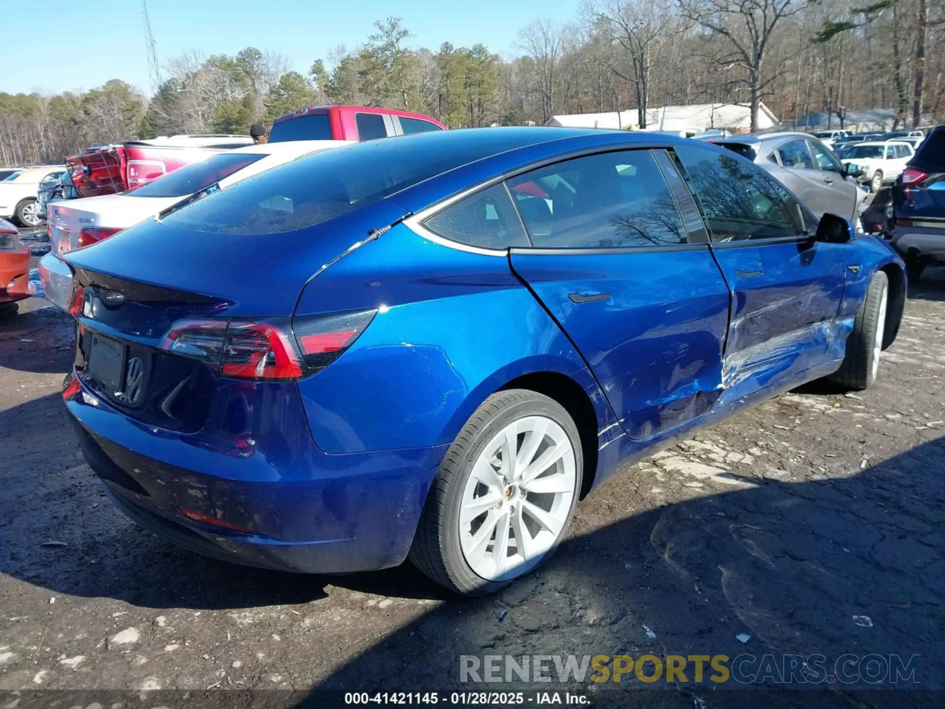 4 fotografías del automóvil dañado 5YJ3E1EB7PF615638 TESLA MODEL 3 2023