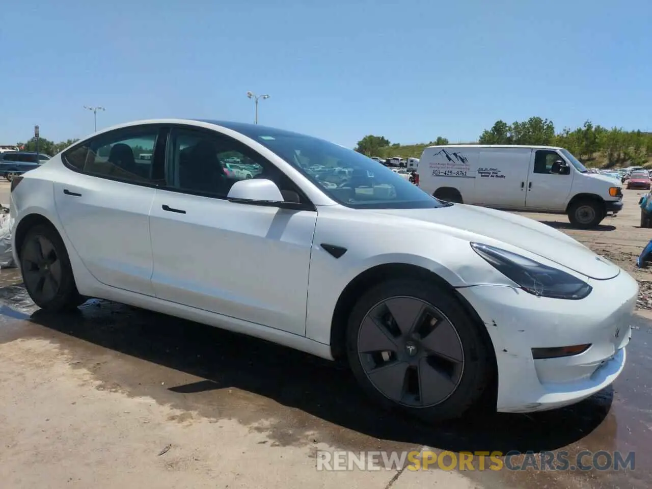4 fotografías del automóvil dañado 5YJ3E1EB7PF636375 TESLA MODEL 3 2023