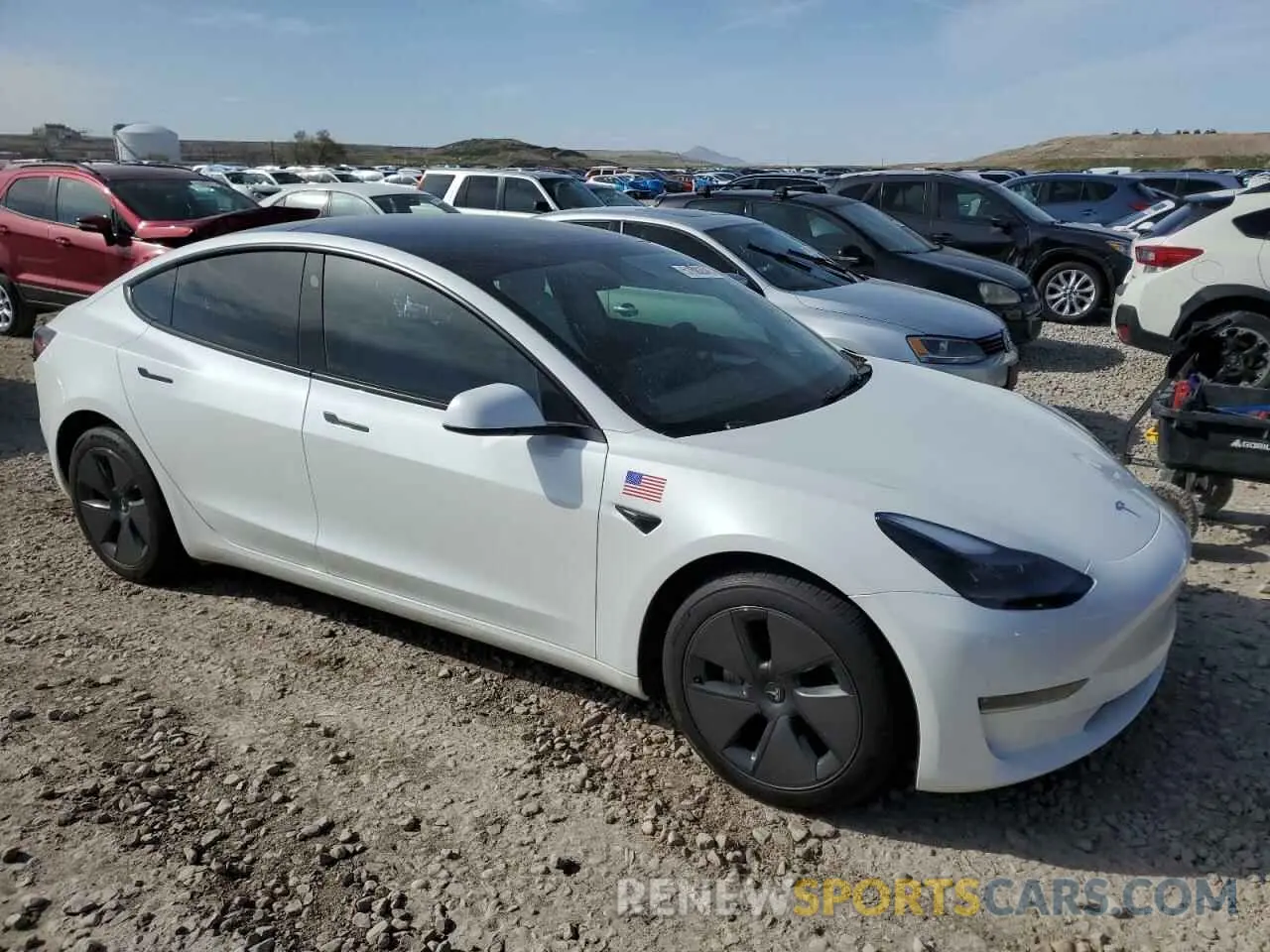 4 fotografías del automóvil dañado 5YJ3E1EB7PF686922 TESLA MODEL 3 2023