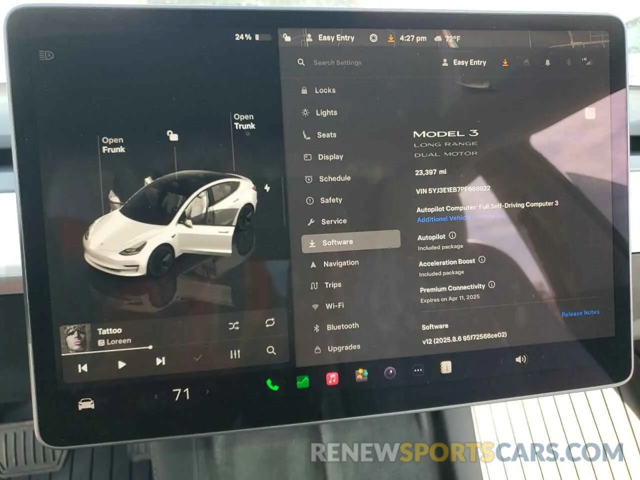 9 fotografías del automóvil dañado 5YJ3E1EB7PF686922 TESLA MODEL 3 2023