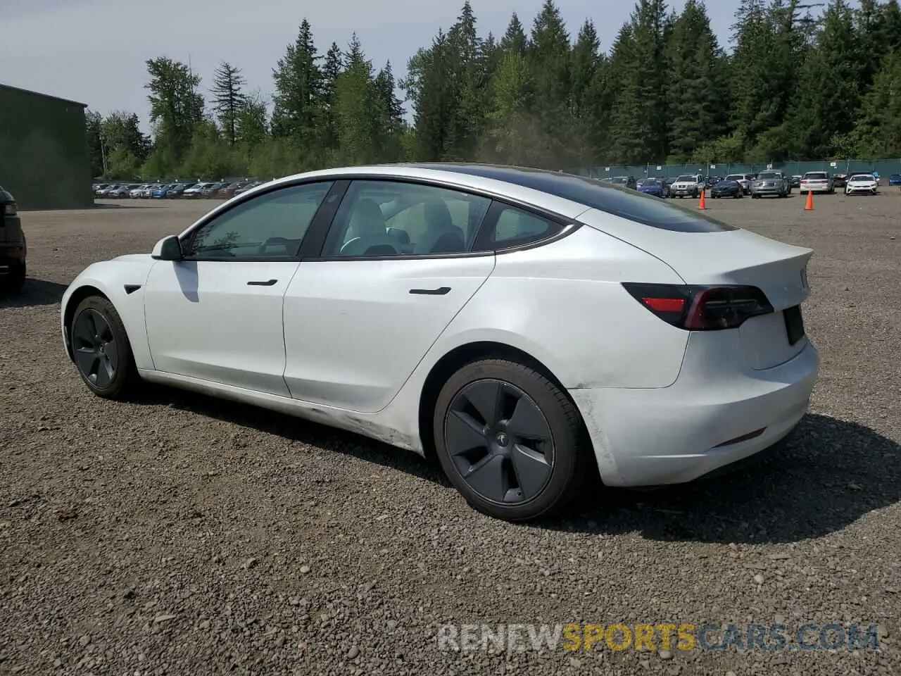 2 fotografías del automóvil dañado 5YJ3E1EB8PF386449 TESLA MODEL 3 2023