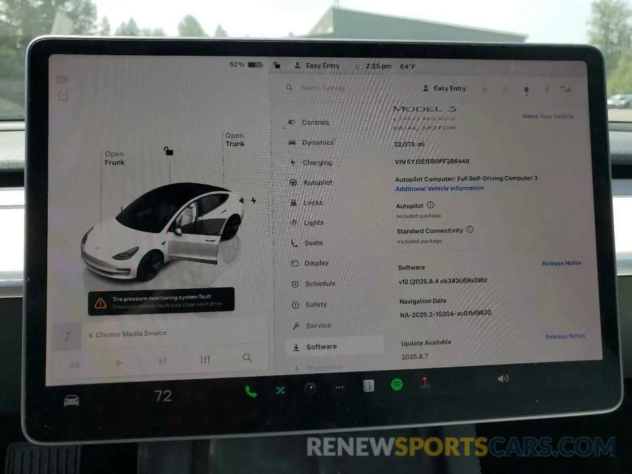 9 fotografías del automóvil dañado 5YJ3E1EB8PF386449 TESLA MODEL 3 2023