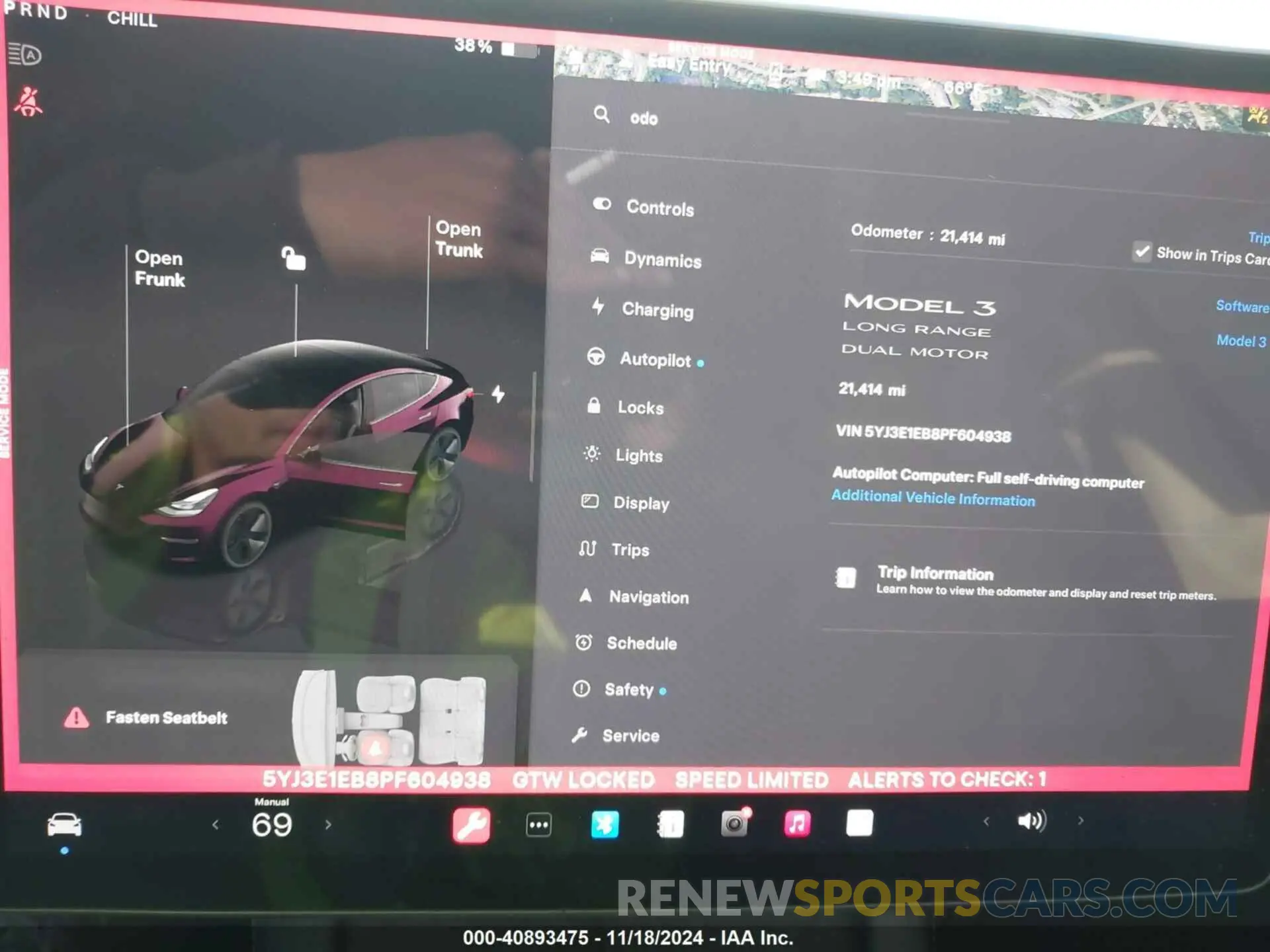 7 fotografías del automóvil dañado 5YJ3E1EB8PF604938 TESLA MODEL 3 2023