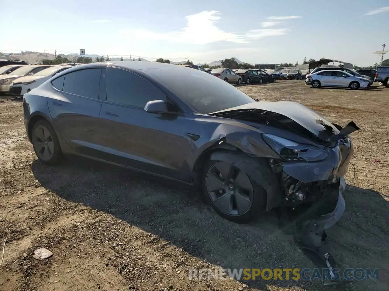4 fotografías del automóvil dañado 5YJ3E1EB8PF634487 TESLA MODEL 3 2023