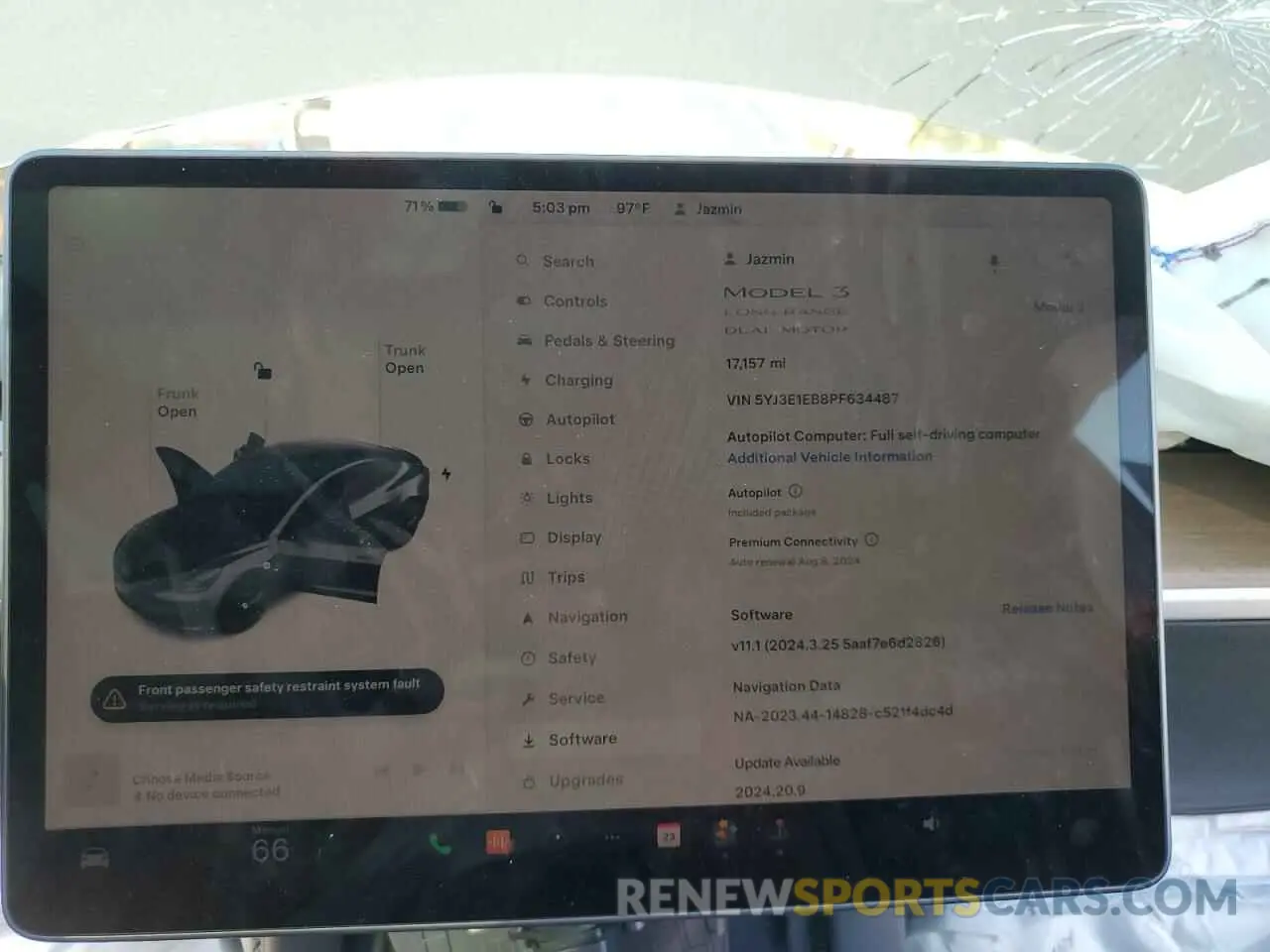 9 fotografías del automóvil dañado 5YJ3E1EB8PF634487 TESLA MODEL 3 2023